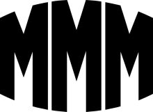 Stylized Black and White Logo with the Letter 'M' in a Modern Design