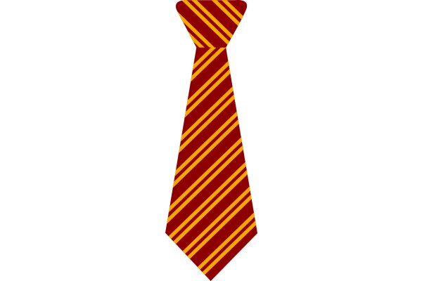 Stylish Red and Yellow Striped Tie