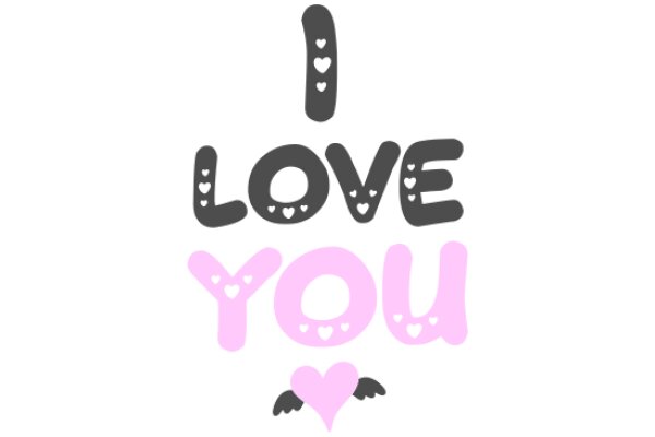 A Heartfelt Message: 'I Love You' in a Stylish Font