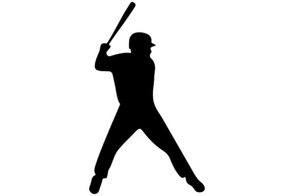 Silhouette of a Baseball Player with a Bat