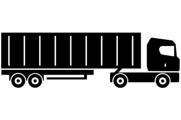 Simplistic Line Drawing of a Truck