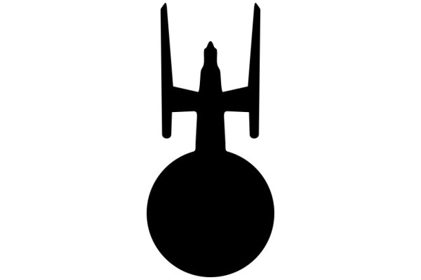 A Silhouette of a Futuristic Spacecraft