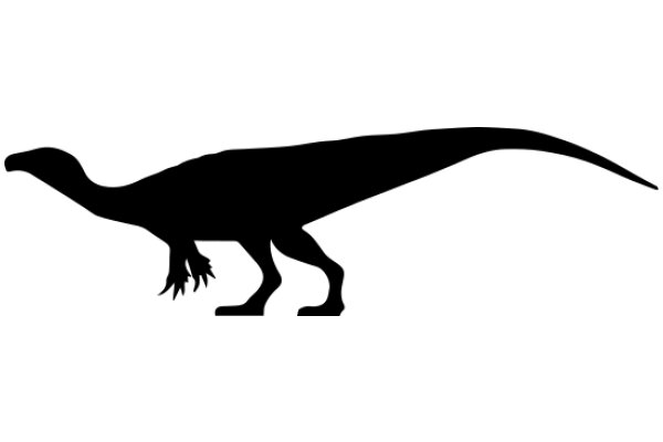 Silhouette of a Dinosaur: A Visual Representation of a Prehistoric Creature