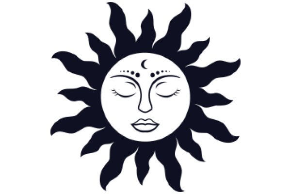 Serene Solitude: ASunflower with a Moon Face