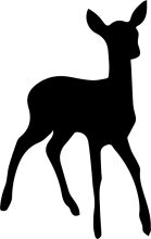 A Silhouette of a Deer-like Animal