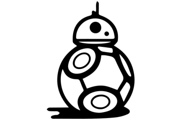 A Stylized Illustration of a Droid from the Star Wars Franchise