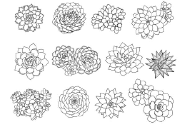 A Collection of Artistic Flower Sketches