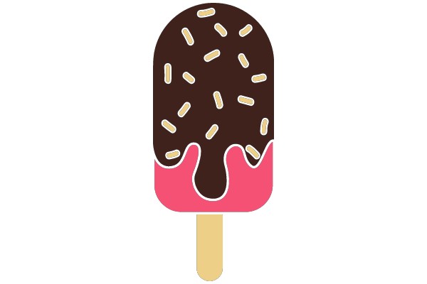 Delightful Chocolate-Covered Ice Cream Pop with Sprinkles