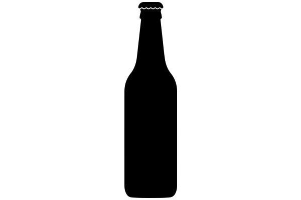 A Solid Silhouette of a Bottle