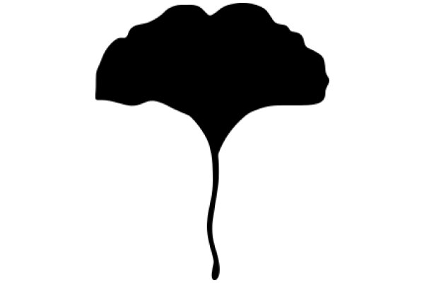 A Silhouette of an Umbrella Against a White Background