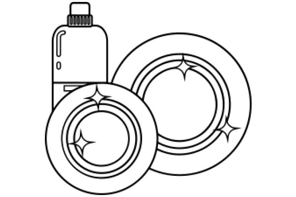 A Simple Illustration of a Bottle and Two Circles