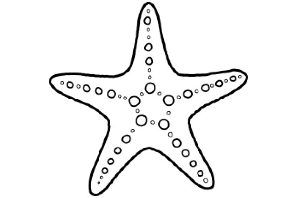 Simplistic Starfish Line Drawing