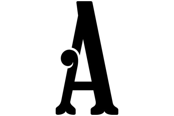 A Stylized Letter 'A' with a Curly Tail