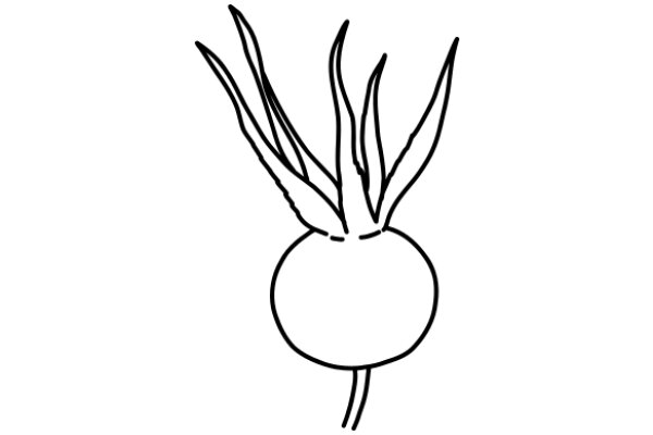 Simplistic Line Drawing of a Plant