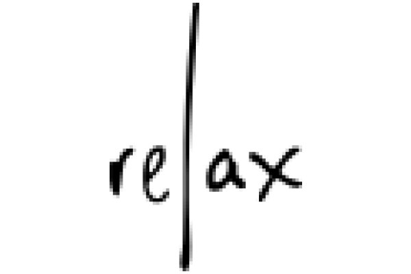 A Simple Image of the Word 'Relax' in a Stylized Font