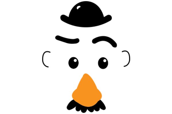 A Playful Character: A Hat, Mustache, and Beak