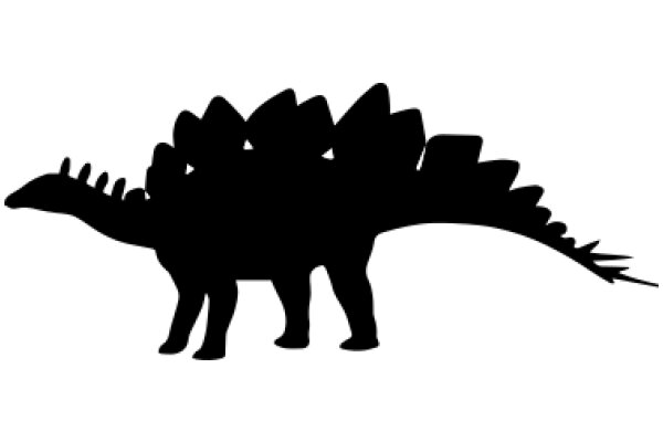 A Silhouette of a Dinosaur with Spikes on Its Back