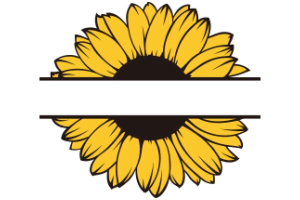 Vibrant Sunflower Logo with Black Outline