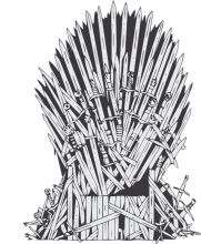 The Iron Throne: A Black and White Illustration