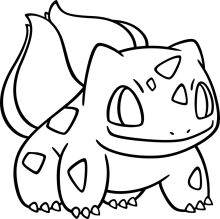 A Whimsical Line Drawing of a Charming Cartoon Pokémon