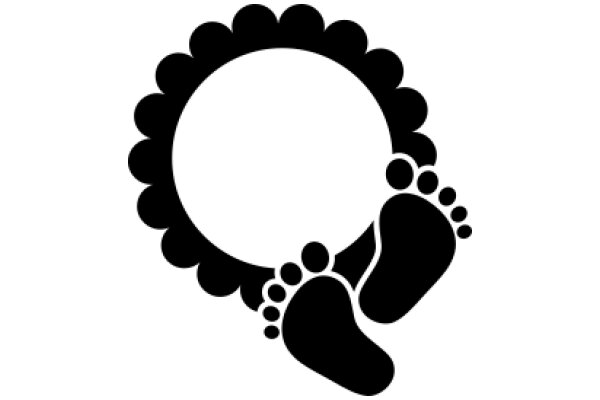 Silhouette of a Footprint and Foot