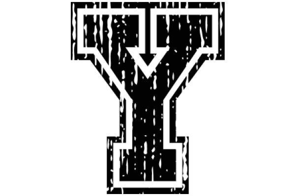 Stylized Letter 'Y' with Distressed Texture