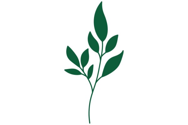 Simplistic Green Leaf Icon