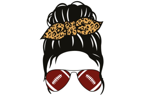 Stylish Sports Fan: A Fashionable Blend of Leopard Print and Football