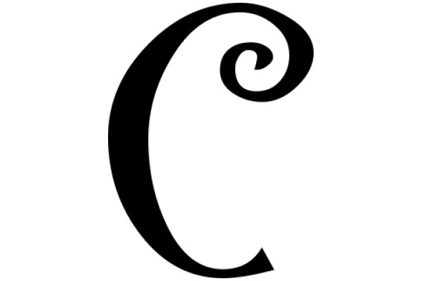 Stylized Letter 'C' with a Swirl Design