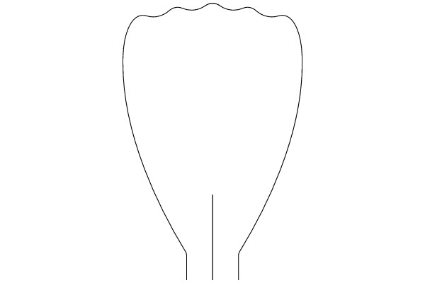 Simplified Line Drawing of a Vase