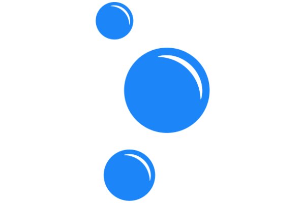 Simplicity in Design: A Blue Circle and Two Bubbles