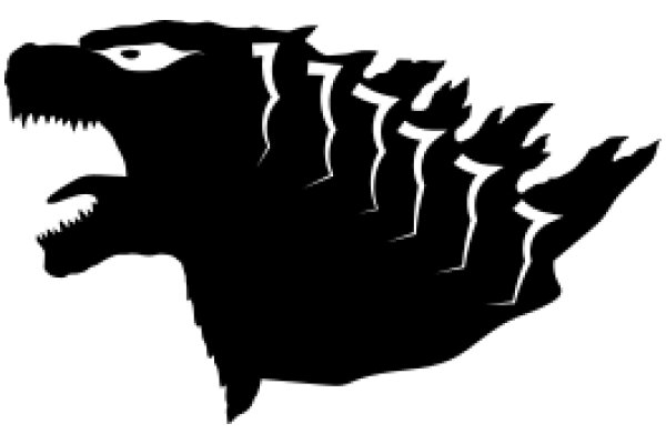 Silhouette of a Dragon with a Mouth Open