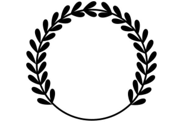 Elegant Black Laurel Wreath