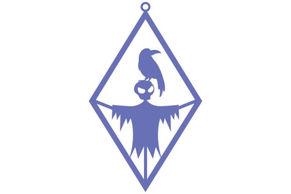 A Symbolic Emblem: A Bird Perched on an Alien Figure