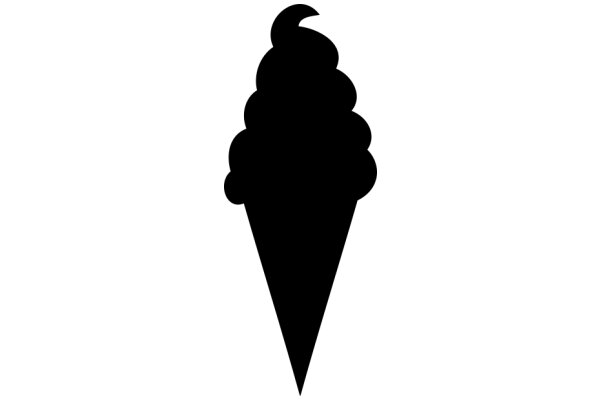 A Solid Black Ice Cream Cone