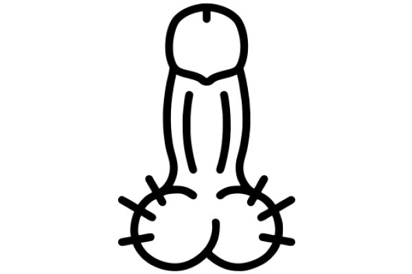 A Playful Emoji Represents a Penis in a White Background