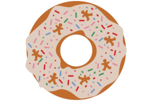 A Delightful Donut with Sprinkles and Gingerbread Men