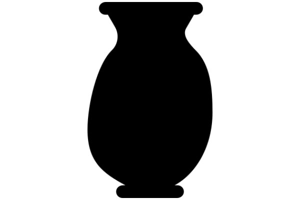 A Solid Black Vase on a White Background