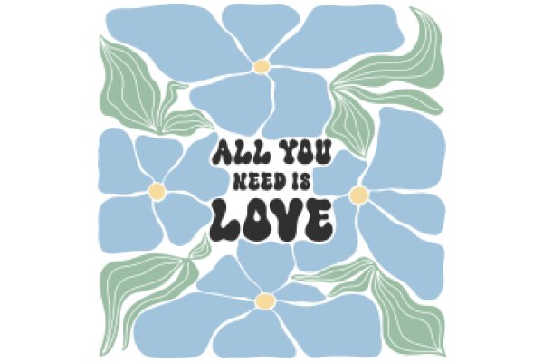 All You Need Is Love: A Floral Art Poster