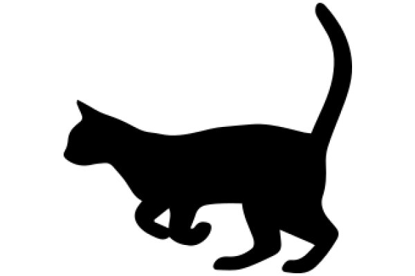 Silhouette of a Cat: A Minimalist Artwork