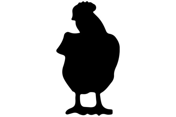 Silhouette of a Chicken: A Simple yet Captivating Image