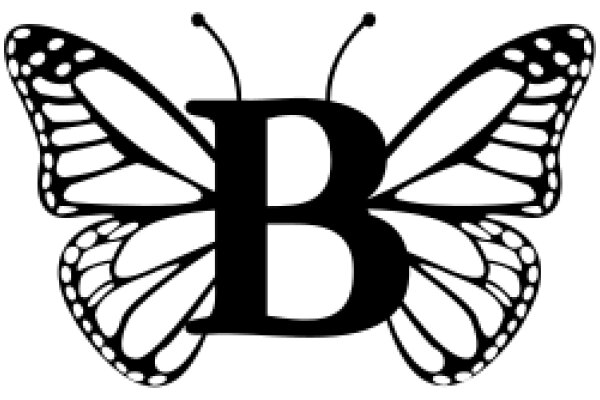 Stylized Butterfly Logo with Letter B