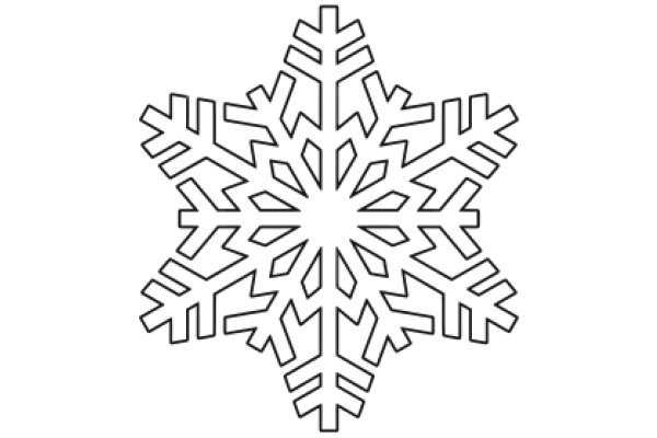 Simplistic Snowflake Design: A Minimalist Artwork