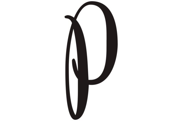 Stylized Letter 'P' with a Curved Design