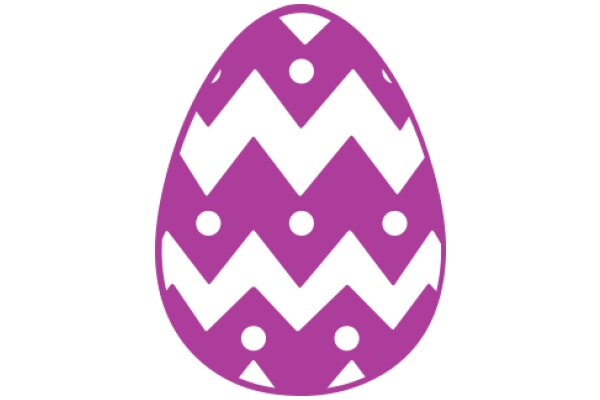 Vibrant Purple Egg with White Chevron Pattern