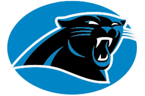 Vibrant Panther Logo in Blue and Black