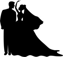 A Silhouette of Romance: A Couple's Dance in Black and White