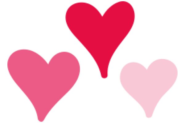 Three Heart Shapes in Different Colors