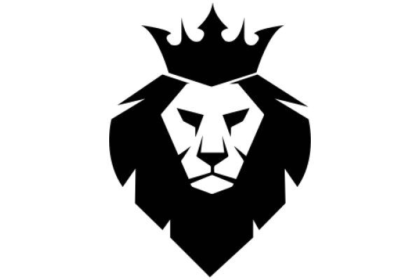 Stylized Lion Icon with Crown