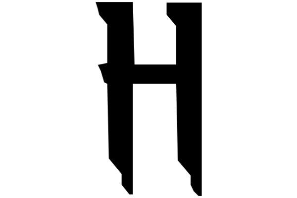 Simplicity in Design: A Single Letter 'H' on a White Background